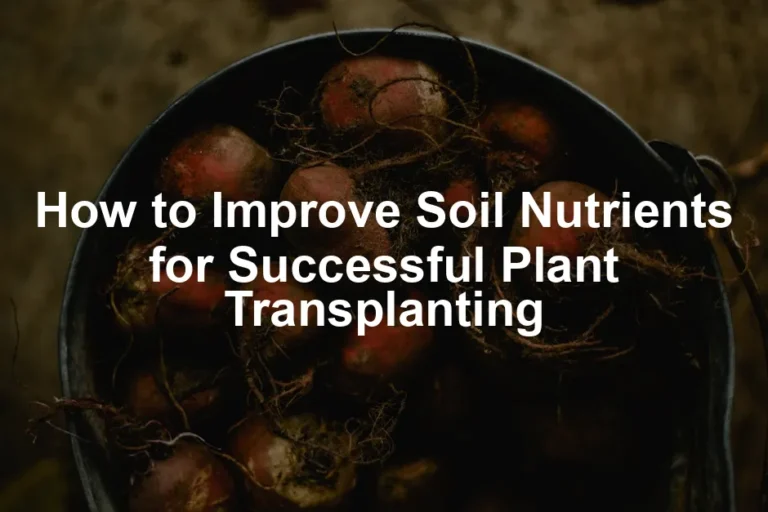 Featured image for How to Improve Soil Nutrients for Successful Plant Transplanting
