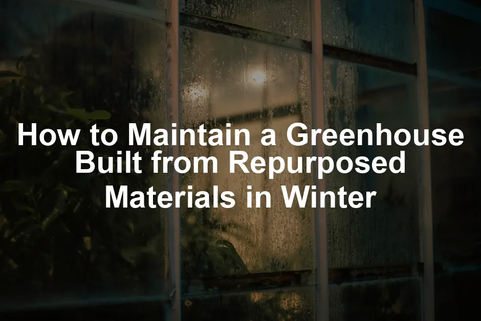 Featured image for How to Maintain a Greenhouse Built from Repurposed Materials in Winter