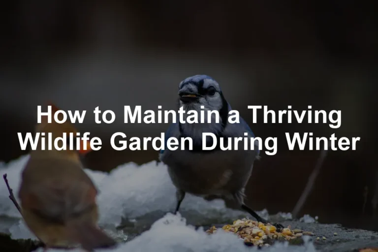 Featured image for How to Maintain a Thriving Wildlife Garden During Winter