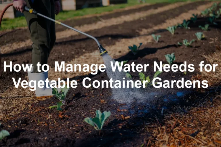 Featured image for How to Manage Water Needs for Vegetable Container Gardens