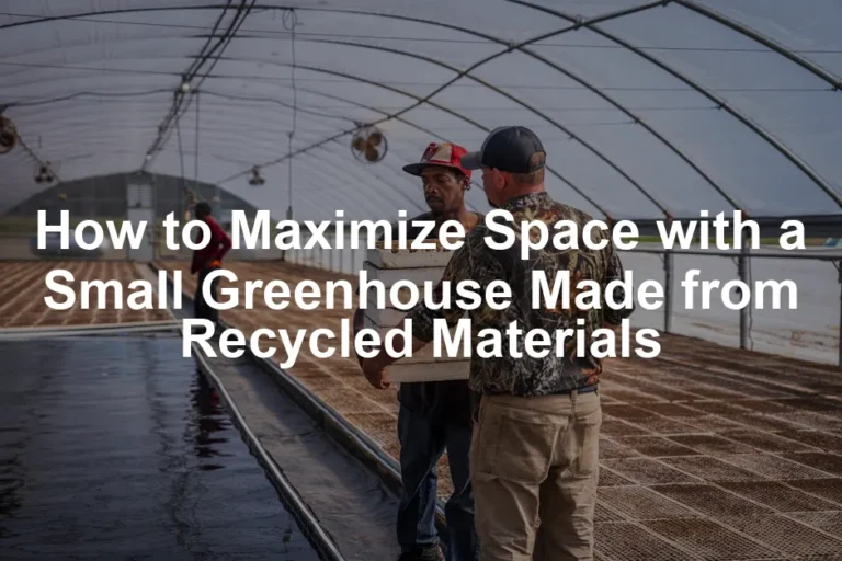 Featured image for How to Maximize Space with a Small Greenhouse Made from Recycled Materials