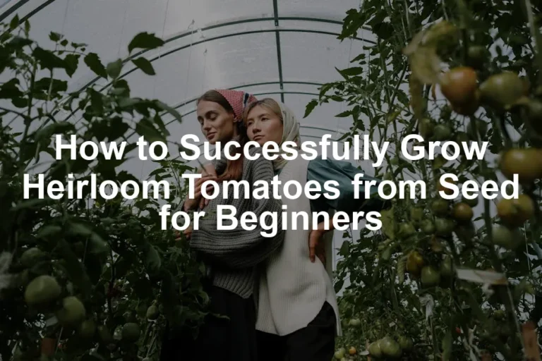 Featured image for How to Successfully Grow Heirloom Tomatoes from Seed for Beginners