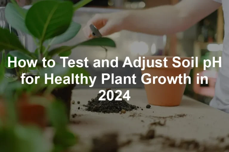 Featured image for How to Test and Adjust Soil pH for Healthy Plant Growth in 2024
