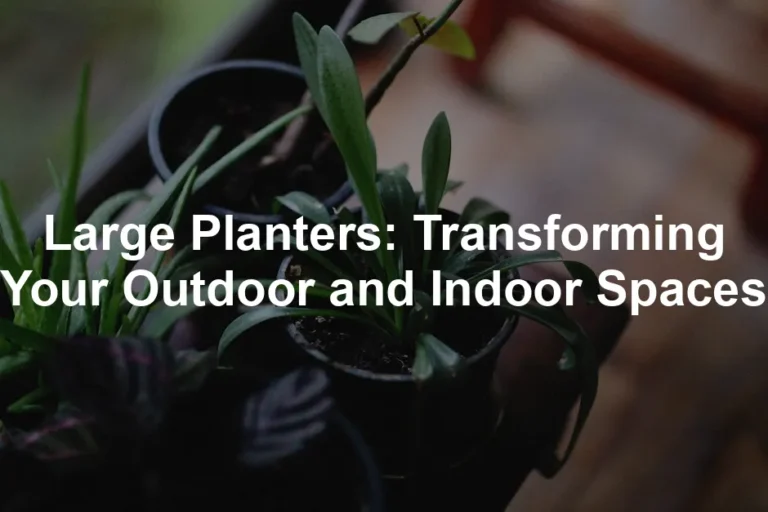 Featured image for Large Planters: Transforming Your Outdoor and Indoor Spaces