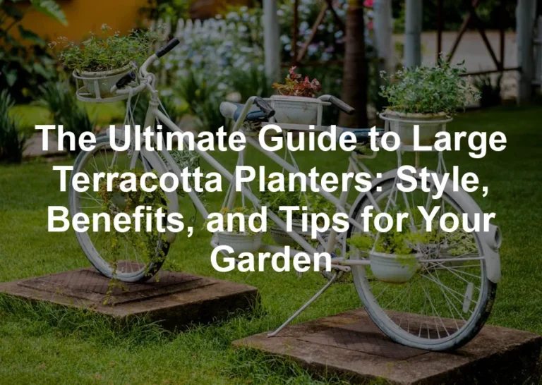Featured image for The Ultimate Guide to Large Terracotta Planters: Style, Benefits, and Tips for Your Garden