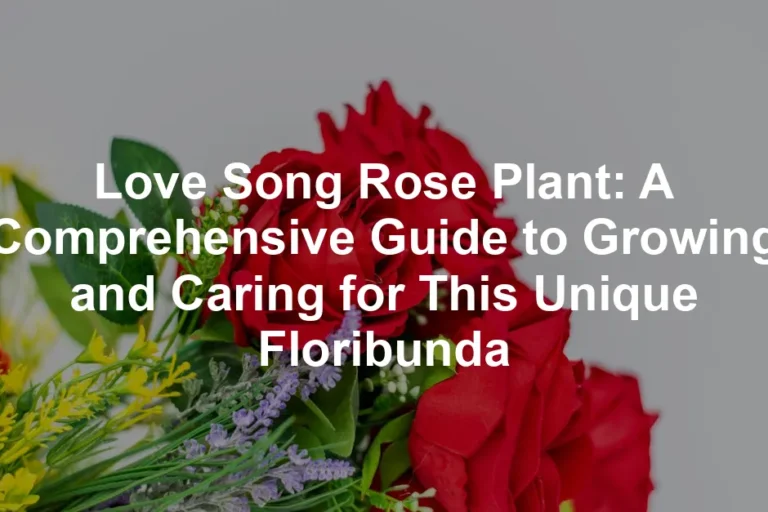 Featured image for Love Song Rose Plant: A Comprehensive Guide to Growing and Caring for This Unique Floribunda