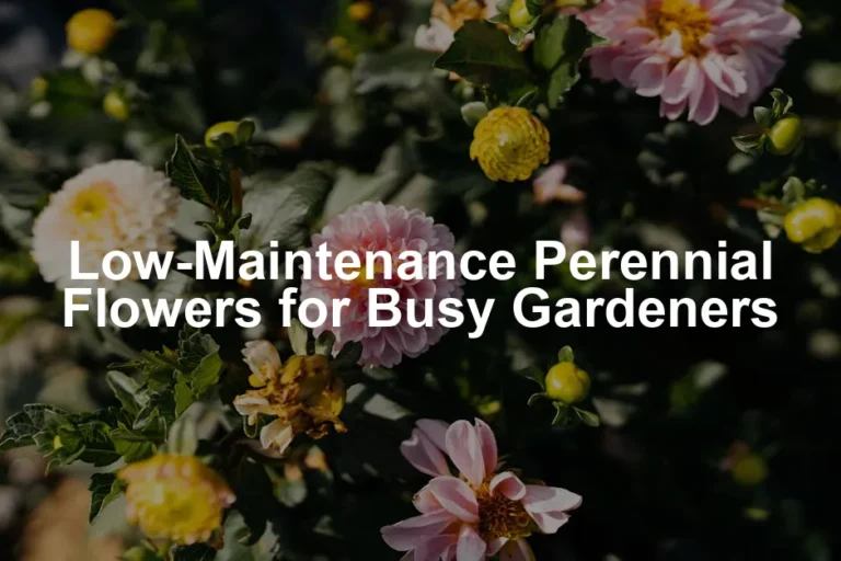 Featured image for Low-Maintenance Perennial Flowers for Busy Gardeners