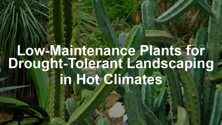 Featured image for Low-Maintenance Plants for Drought-Tolerant Landscaping in Hot Climates