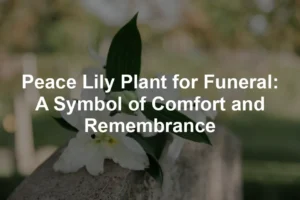 Featured image for Peace Lily Plant for Funeral: A Symbol of Comfort and Remembrance