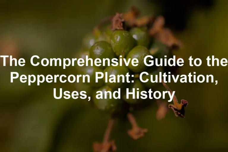 Featured image for The Comprehensive Guide to the Peppercorn Plant: Cultivation, Uses, and History