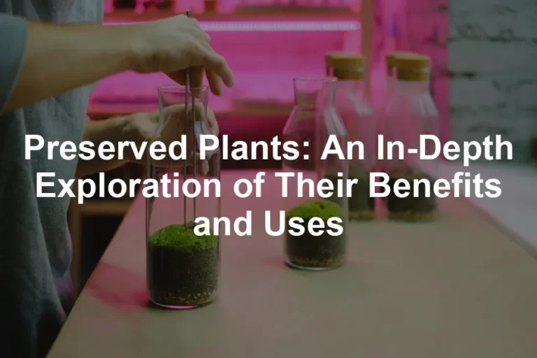 Featured image for Preserved Plants: An In-Depth Exploration of Their Benefits and Uses