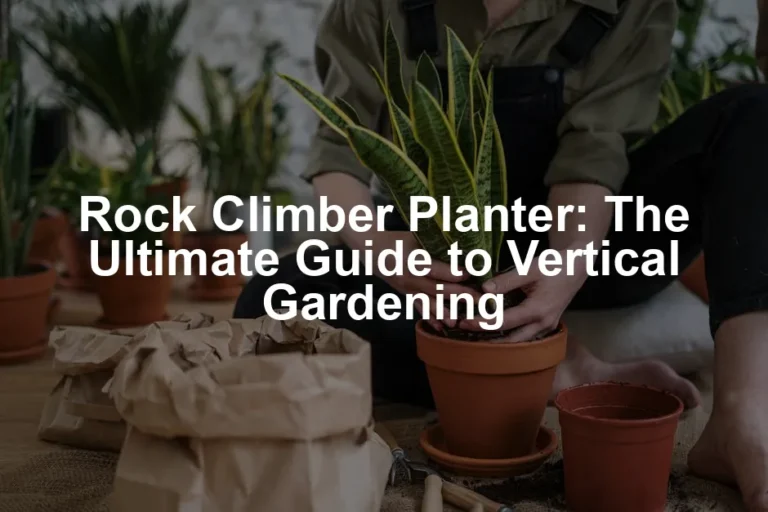 Featured image for Rock Climber Planter: The Ultimate Guide to Vertical Gardening