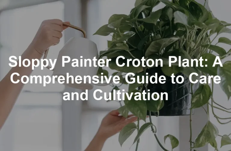 Featured image for Sloppy Painter Croton Plant: A Comprehensive Guide to Care and Cultivation