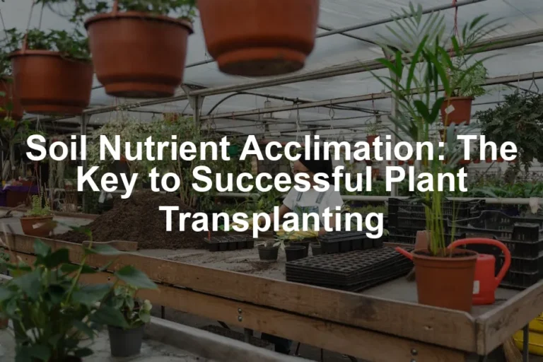 Featured image for Soil Nutrient Acclimation: The Key to Successful Plant Transplanting