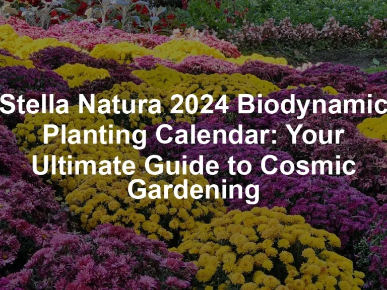 Featured image for Stella Natura 2024 Biodynamic Planting Calendar: Your Ultimate Guide to Cosmic Gardening