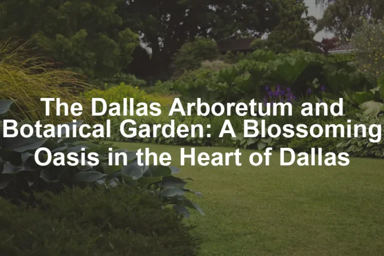 Featured image for The Dallas Arboretum and Botanical Garden: A Blossoming Oasis in the Heart of Dallas