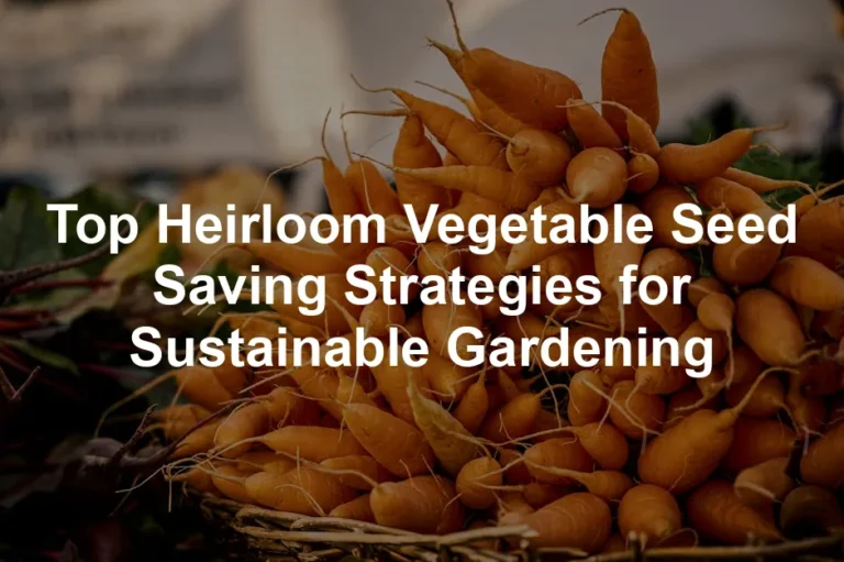 Featured image for Top Heirloom Vegetable Seed Saving Strategies for Sustainable Gardening
