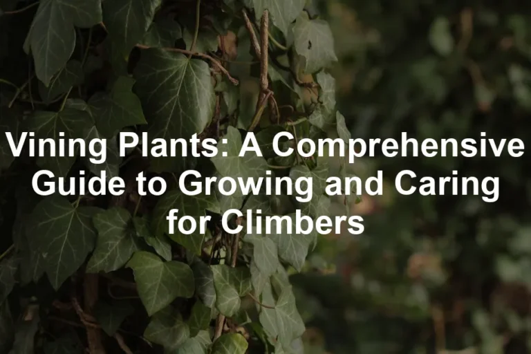 Featured image for Vining Plants: A Comprehensive Guide to Growing and Caring for Climbers