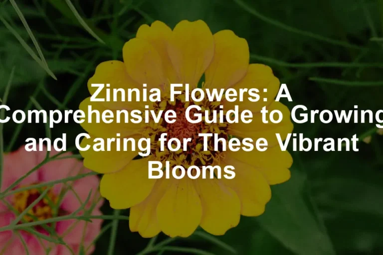 Featured image for Zinnia Flowers: A Comprehensive Guide to Growing and Caring for These Vibrant Blooms