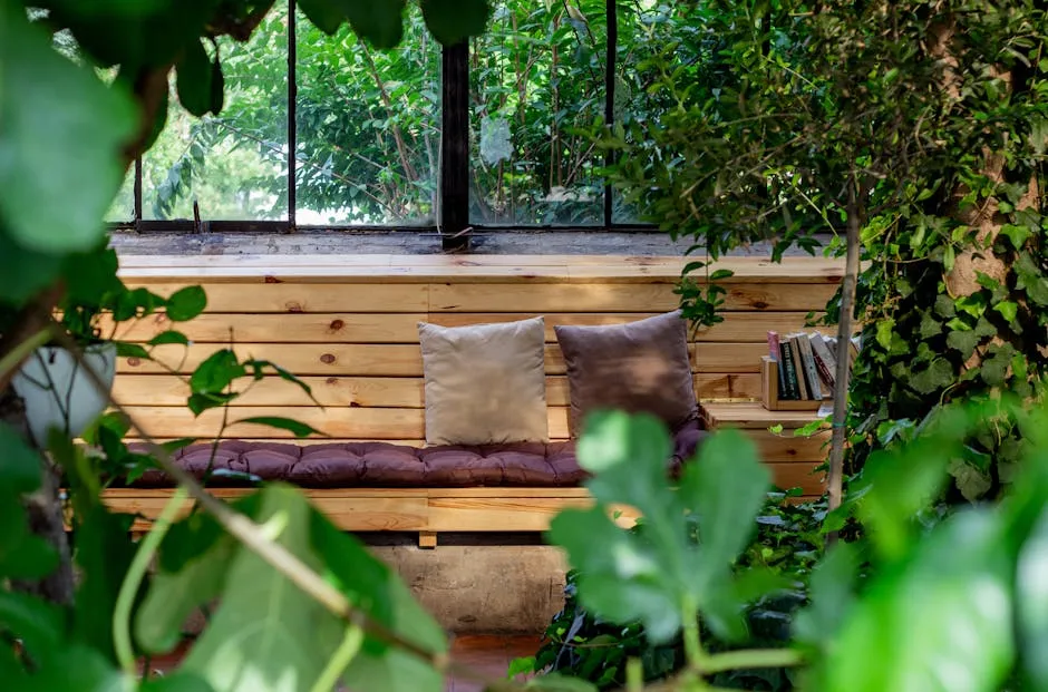A Bench in a Garden