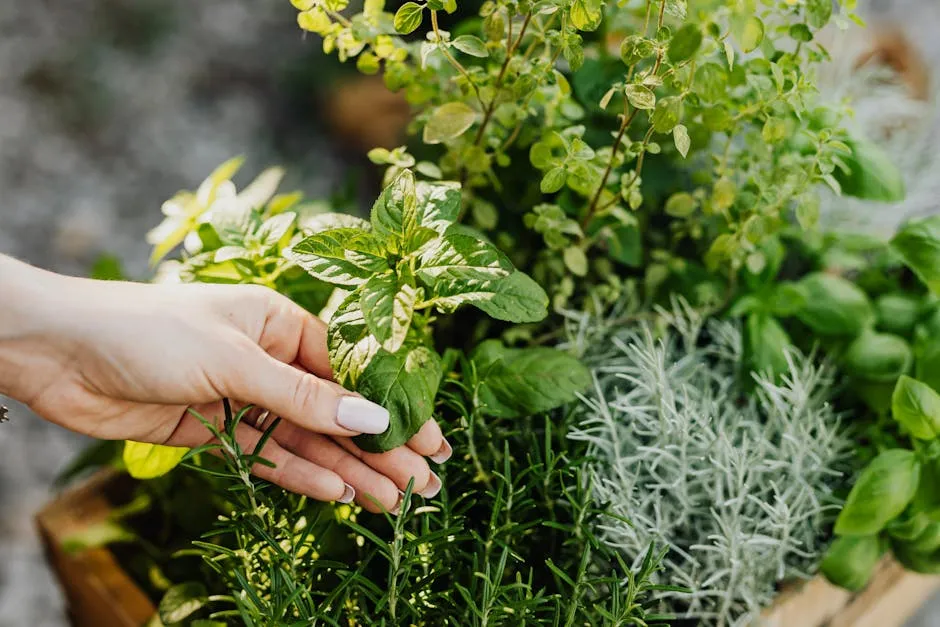Hand Holding a Green Leaf