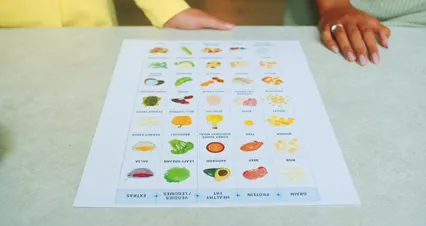 Horizontal video: People finger pointing the food combination from the list 8851746. Duration: 23 seconds. Resolution: 4096x2160