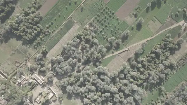 Horizontal video: Aerial view of lush agricultural lands in egypt 29233354. Duration: 28 seconds. Resolution: 2688x1512