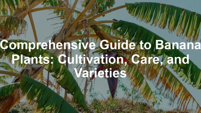 Featured image for Comprehensive Guide to Banana Plants: Cultivation, Care, and Varieties