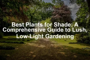 Featured image for Best Plants for Shade: A Comprehensive Guide to Lush, Low-Light Gardening