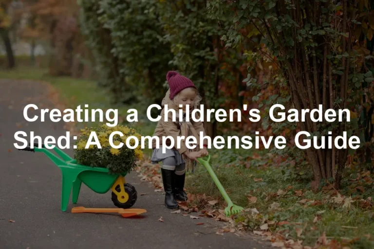 Featured image for Creating a Children's Garden Shed: A Comprehensive Guide