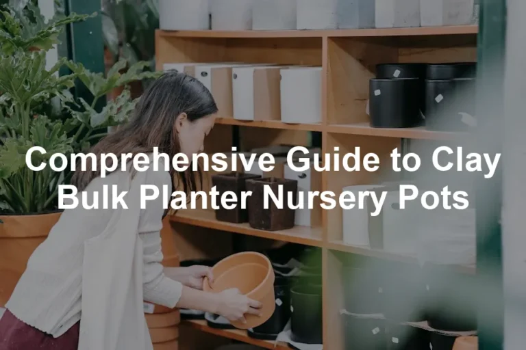Featured image for Comprehensive Guide to Clay Bulk Planter Nursery Pots