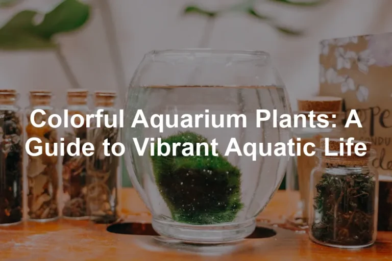Featured image for Colorful Aquarium Plants: A Guide to Vibrant Aquatic Life