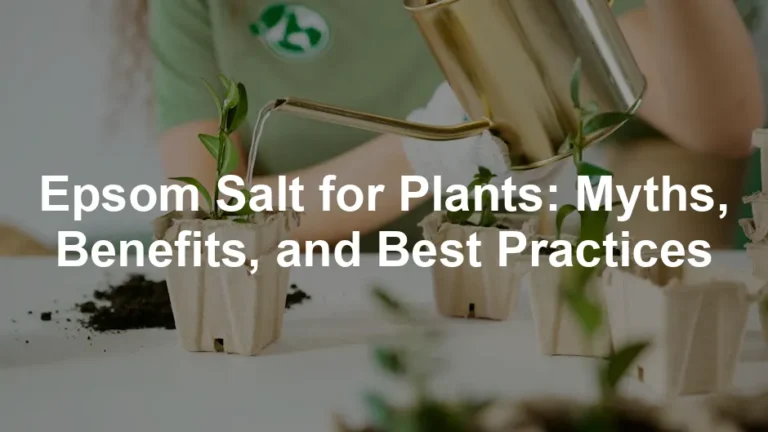 Featured image for Epsom Salt for Plants: Myths, Benefits, and Best Practices
