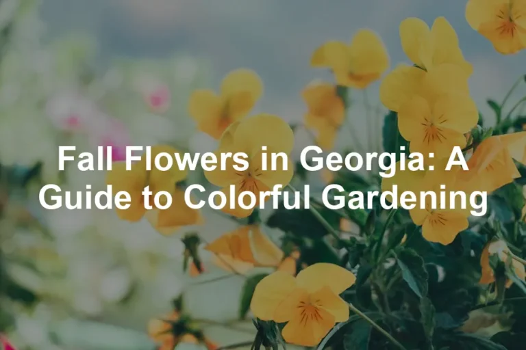 Featured image for Fall Flowers in Georgia: A Guide to Colorful Gardening