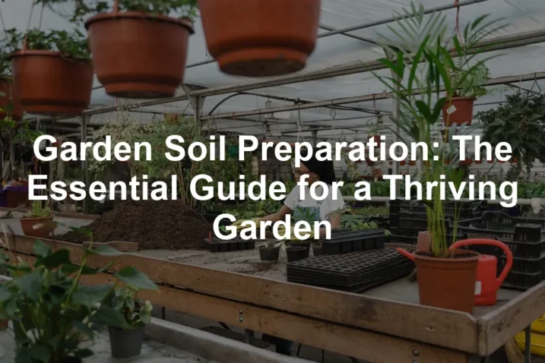 Featured image for Garden Soil Preparation: The Essential Guide for a Thriving Garden