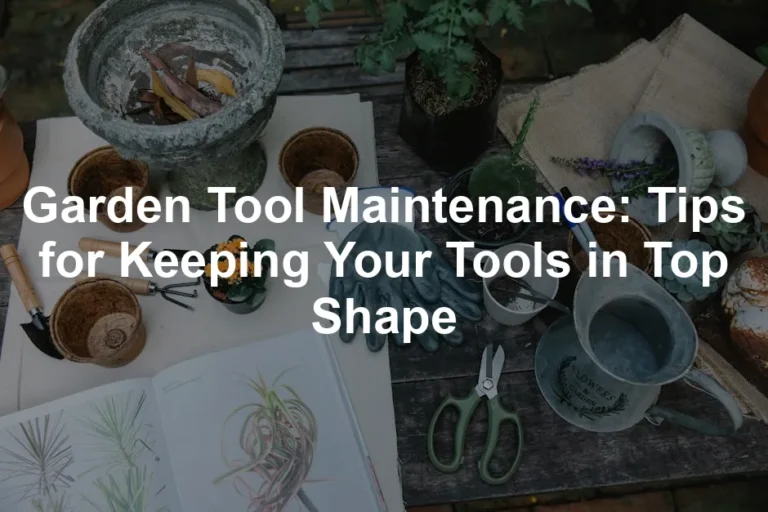 Featured image for Garden Tool Maintenance: Tips for Keeping Your Tools in Top Shape