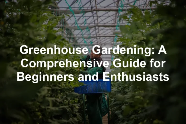 Featured image for Greenhouse Gardening: A Comprehensive Guide for Beginners and Enthusiasts