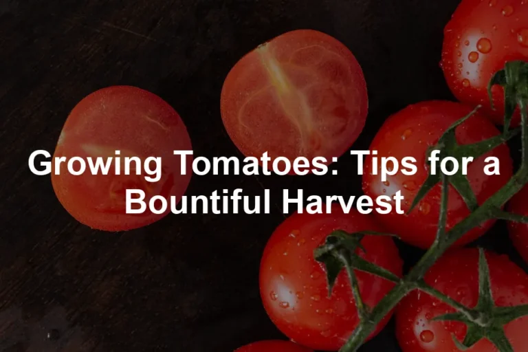Featured image for Growing Tomatoes: Tips for a Bountiful Harvest