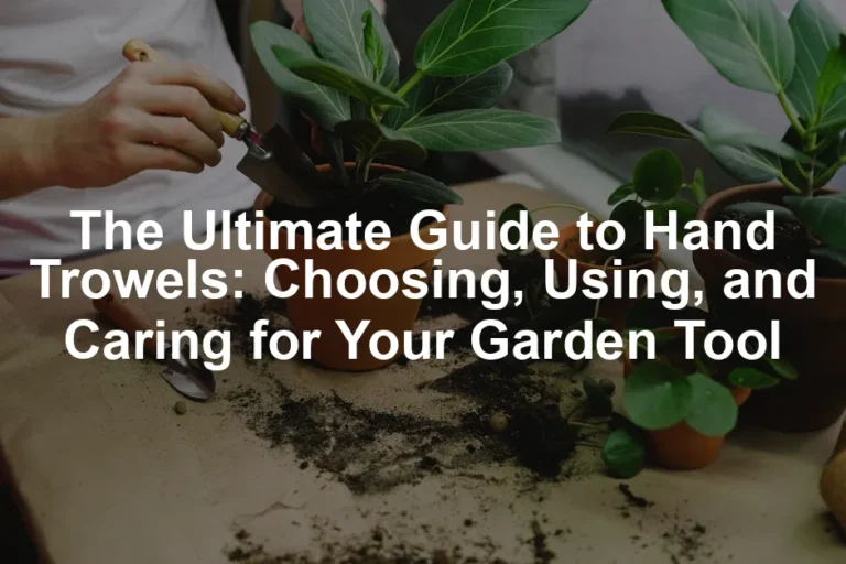 Featured image for The Ultimate Guide to Hand Trowels: Choosing, Using, and Caring for Your Garden Tool