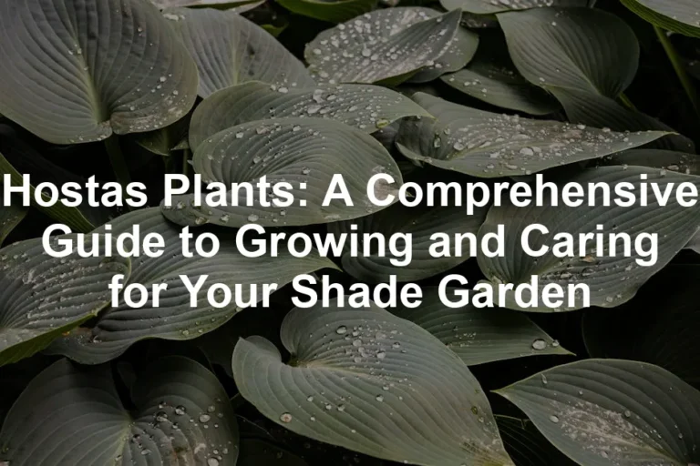 Featured image for Hostas Plants: A Comprehensive Guide to Growing and Caring for Your Shade Garden