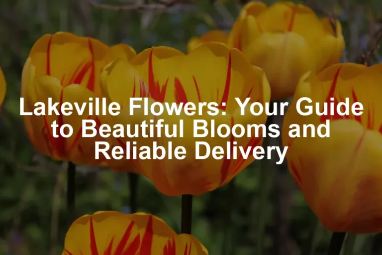 Featured image for Lakeville Flowers: Your Guide to Beautiful Blooms and Reliable Delivery