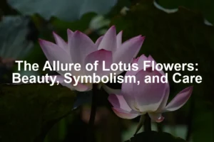 Featured image for The Allure of Lotus Flowers: Beauty, Symbolism, and Care