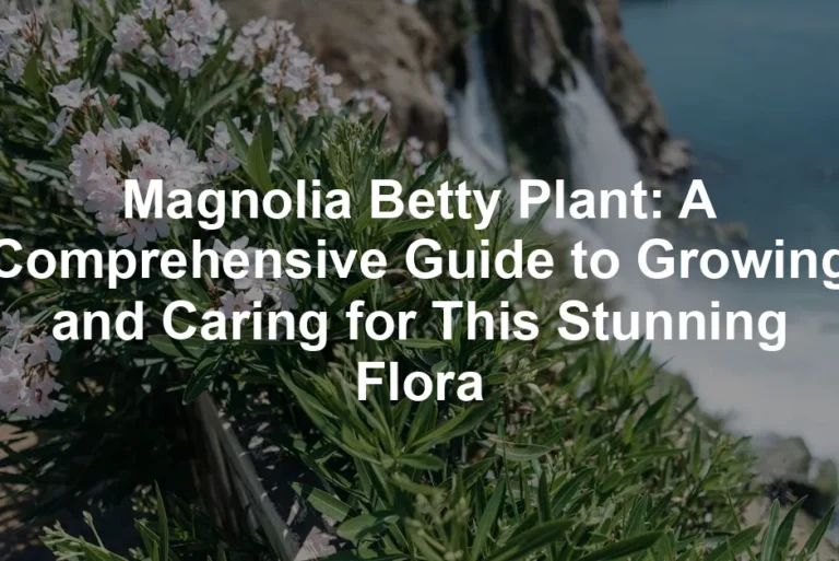 Featured image for Magnolia Betty Plant: A Comprehensive Guide to Growing and Caring for This Stunning Flora