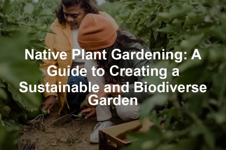 Featured image for Native Plant Gardening: A Guide to Creating a Sustainable and Biodiverse Garden