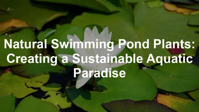 Featured image for Natural Swimming Pond Plants: Creating a Sustainable Aquatic Paradise