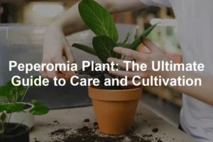 Featured image for Peperomia Plant: The Ultimate Guide to Care and Cultivation