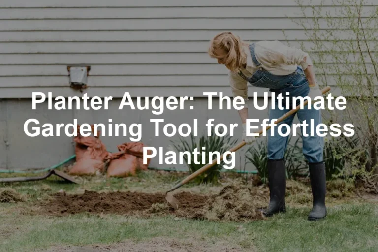 Featured image for Planter Auger: The Ultimate Gardening Tool for Effortless Planting