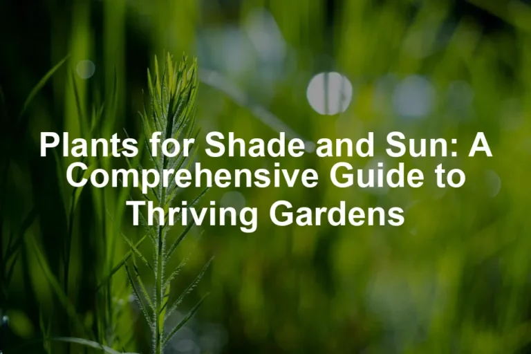Featured image for Plants for Shade and Sun: A Comprehensive Guide to Thriving Gardens