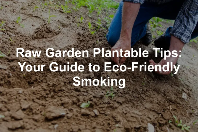 Featured image for Raw Garden Plantable Tips: Your Guide to Eco-Friendly Smoking