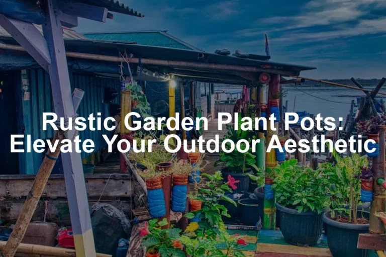 Featured image for Rustic Garden Plant Pots: Elevate Your Outdoor Aesthetic